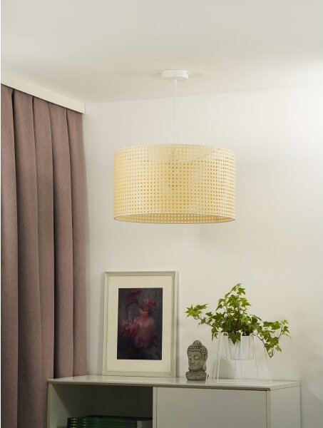 Lustră pe cablu ROLLER Duolla RATTAN 1xE27/15W/230V d. 45 cm bej