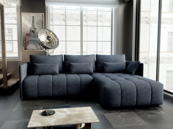 Colțar extensibil dumonde cu ladă de depozitare Malta Enjoy Antracit II 235x185 cm