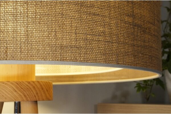 Lampă de masă YUTE Duolla BOHO 1xE27/15W/230V d. 25 cm maro/crem
