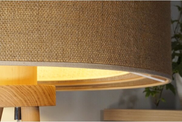Lampă de masă YUTE Duolla TRIO 1xE27/15W/230V d. 25 cm maro/gri/bej
