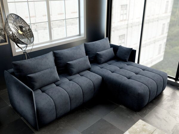 Colțar extensibil dumonde cu ladă de depozitare Malta Enjoy Antracit II 235x185 cm