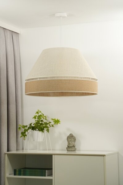 Lustră pe cablu YUTE Duolla AVIGNON 1xE27/15W/230V d. 60 cm gri/maro