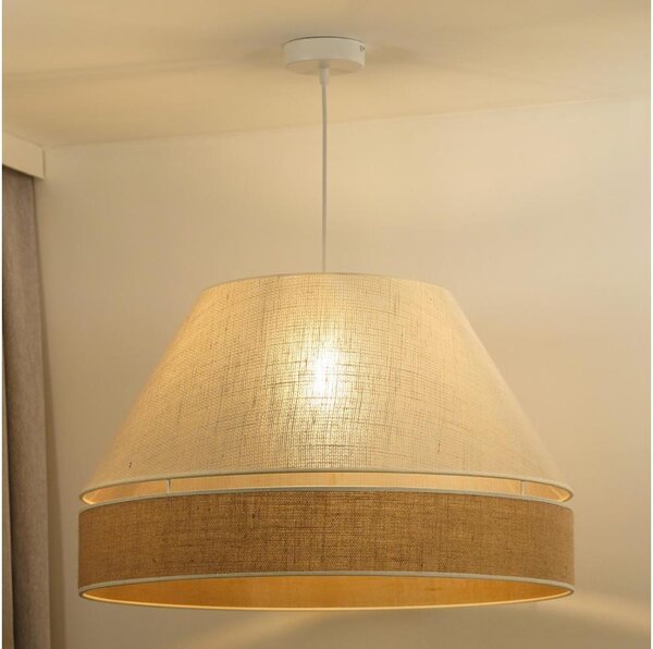 Lustră pe cablu YUTE Duolla AVIGNON 1xE27/15W/230V d. 60 cm gri/maro