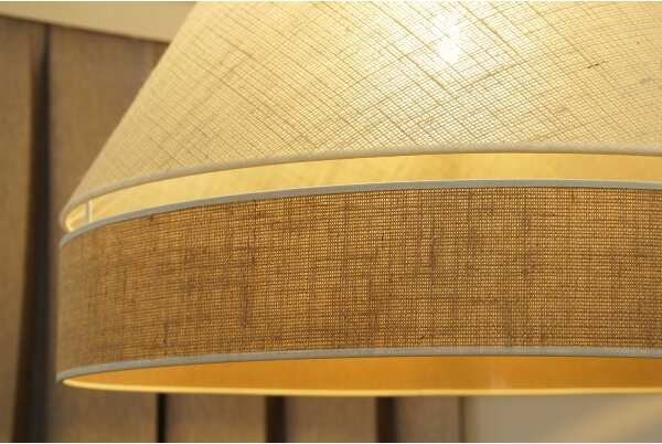 Lustră pe cablu YUTE Duolla AVIGNON 1xE27/15W/230V d. 60 cm gri/maro