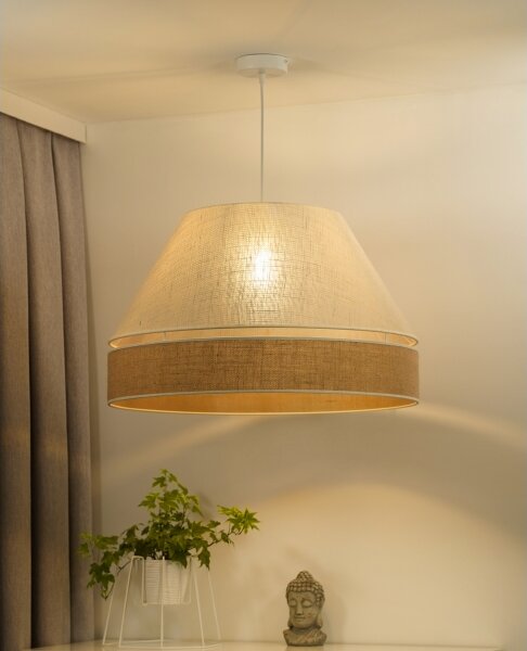 Lustră pe cablu YUTE Duolla AVIGNON 1xE27/15W/230V d. 60 cm gri/maro
