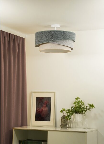 Duolla-Lustră aplicată KOBO ECO REC. 1xE27/15W/230V d.45 cm verde/gri/crem