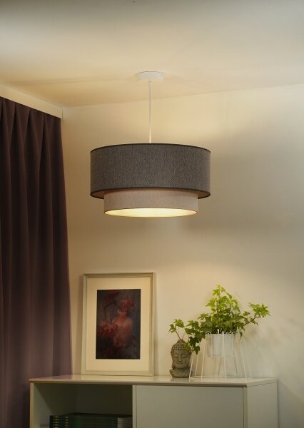 Duolla- Lustră pe cablu BOHO ECO RECYCLING 1xE27/15W/230V d. 45 cm maro/crem