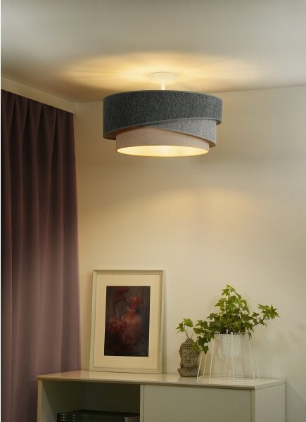 Duolla-Lustră aplicată KOBO ECO REC. 1xE27/15W/230V d.45 cm verde/gri/crem