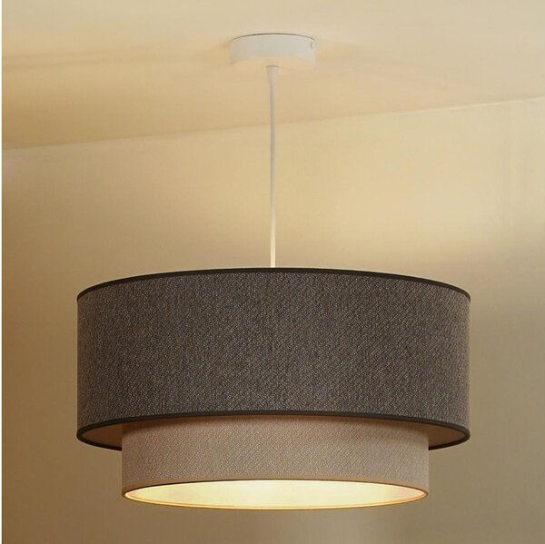Duolla- Lustră pe cablu BOHO ECO RECYCLING 1xE27/15W/230V d. 45 cm maro/crem