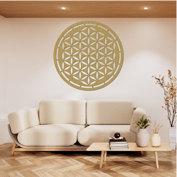 Mandala din lemn, decorațiune de perete | HAAMONY