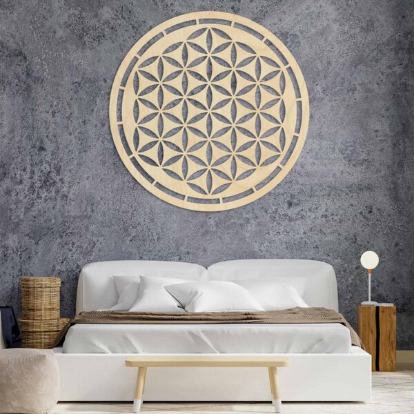 Mandala din lemn, decorațiune de perete | HAAMONY