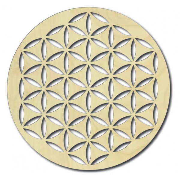 Imagine mandala din lemn pe perete - YISUIYU