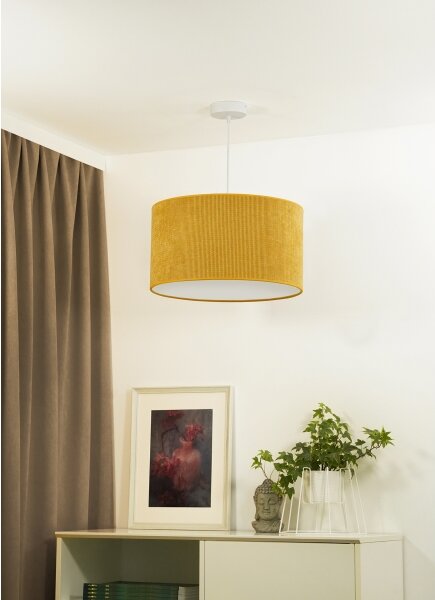 Lustră pe cablu Duolla CORDUROY 1xE27/15W/230V d. 40 cm galben