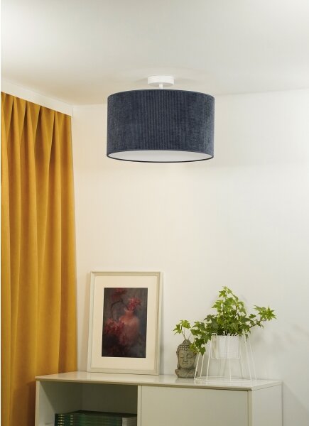 Lustră aplicată Duolla CORDUROY 1xE27/15W/230V d. 40 cm albastru închis