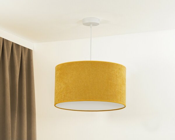 Lustră pe cablu Duolla CORDUROY 1xE27/15W/230V d. 40 cm galben