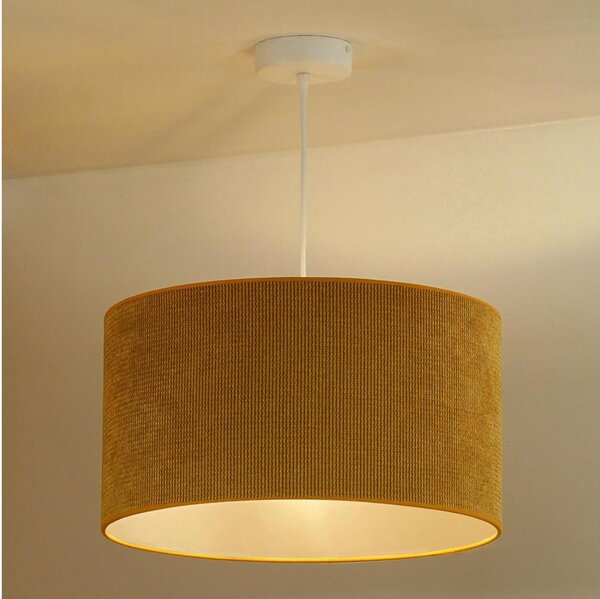Lustră pe cablu Duolla CORDUROY 1xE27/15W/230V d. 40 cm galben
