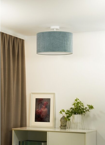 Lustră aplicată Duolla CORDUROY 1xE27/15W/230V d. 40 cm albastru deschis