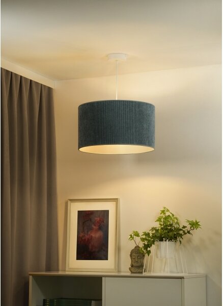 Lustră pe cablu Duolla CORDUROY 1xE27/15W/230V d. 40 cm albastru deschis