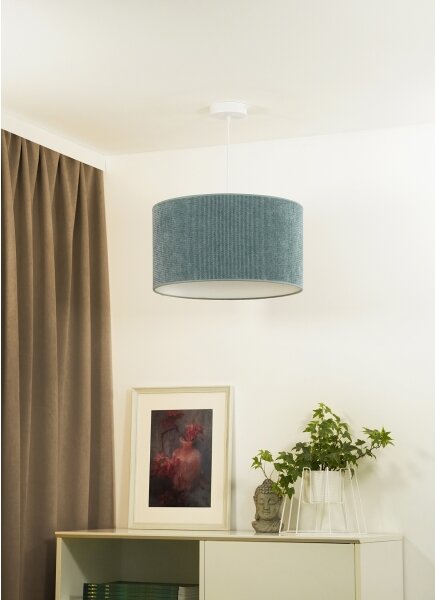 Lustră pe cablu Duolla CORDUROY 1xE27/15W/230V d. 40 cm albastru deschis