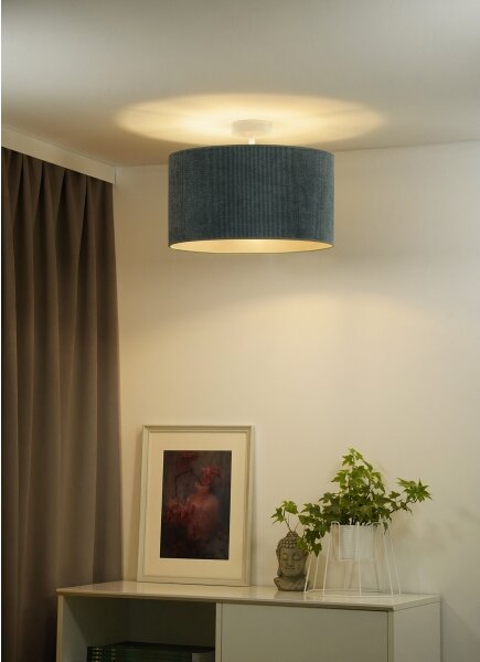 Lustră aplicată Duolla CORDUROY 1xE27/15W/230V d. 40 cm albastru deschis