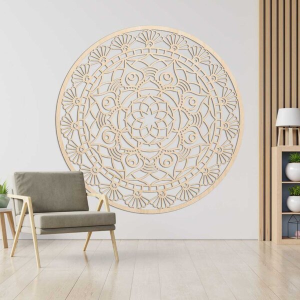 Decorațiune murală din lemn cu mandala | JOKOPO