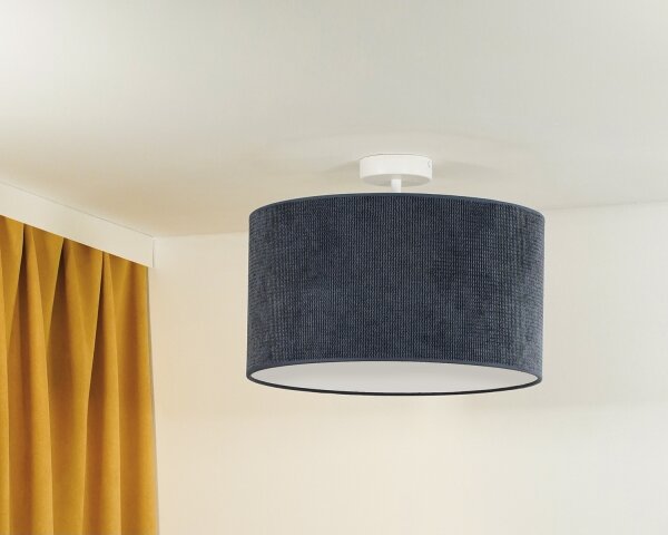 Lustră aplicată Duolla CORDUROY 1xE27/15W/230V d. 40 cm albastru închis