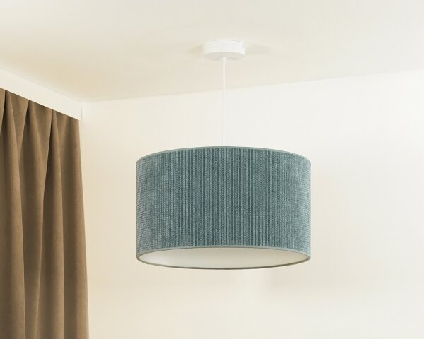 Lustră pe cablu Duolla CORDUROY 1xE27/15W/230V d. 40 cm albastru deschis