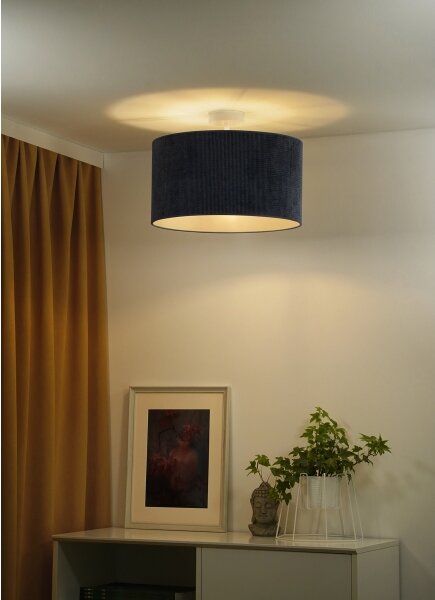 Lustră aplicată Duolla CORDUROY 1xE27/15W/230V d. 40 cm albastru închis