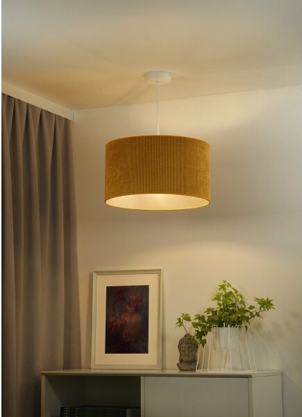 Lustră pe cablu Duolla CORDUROY 1xE27/15W/230V d. 40 cm galben