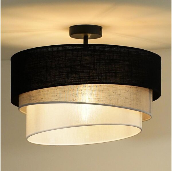 Lustră aplicată Duolla TRIO 1xE27/15W/230V d. 45 cm negru/gri/alb