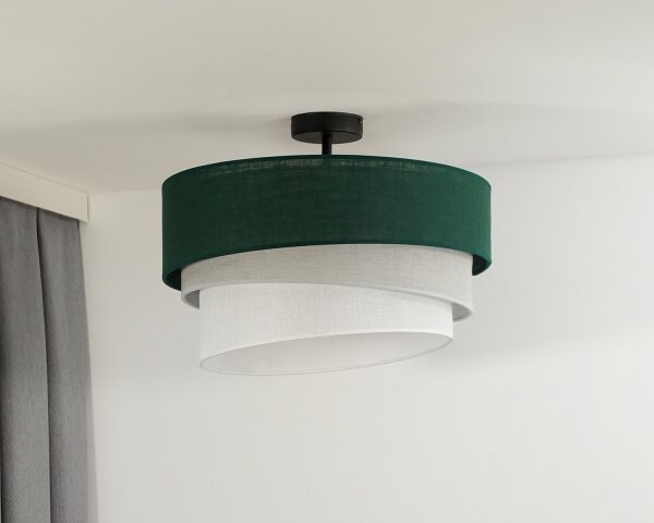 Lustră aplicată Duolla TRIO 1xE27/15W/230V d. 45 cm verde/gri/alb
