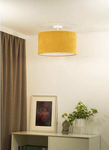 Lustră aplicată Duolla CORDUROY 1xE27/15W/230V d. 40 cm galben