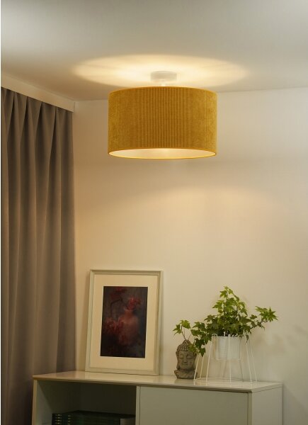 Lustră aplicată Duolla CORDUROY 1xE27/15W/230V d. 40 cm galben