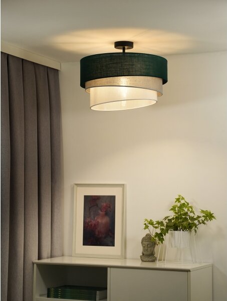 Lustră aplicată Duolla TRIO 1xE27/15W/230V d. 45 cm verde/gri/alb