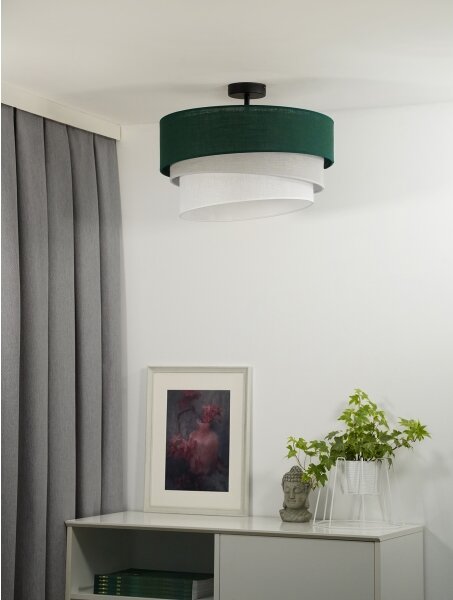 Lustră aplicată Duolla TRIO 1xE27/15W/230V d. 45 cm verde/gri/alb