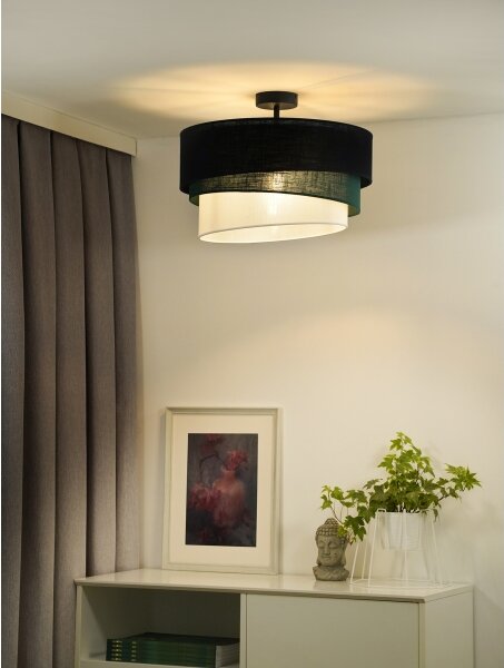 Lustră aplicată Duolla TRIO 1xE27/15W/230V d. 45 cm negru/verde/alb
