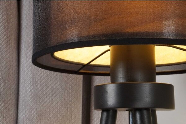 Lampă de masă WOOD Duolla BOHO 1xE27/15W/230V d. 25 cm negru/bej