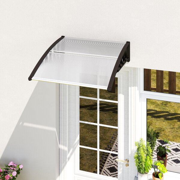 Outsunny Copertina moderna din policarbonat, 110x60x18 cm, gri | Aosom Romania