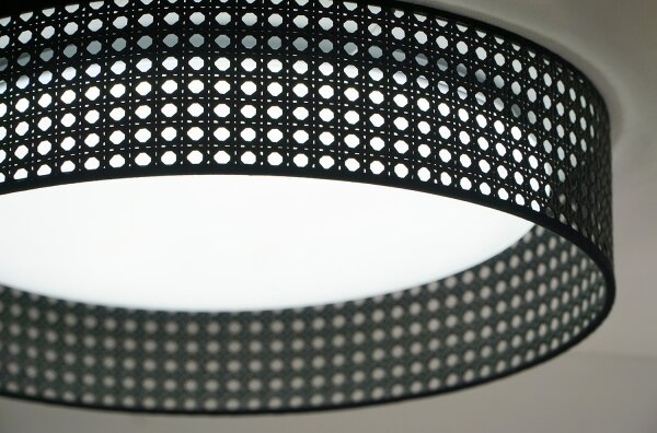 Plafonieră LED ROLLER Duolla RATTAN LED/24W/230V d. 45 cm negru