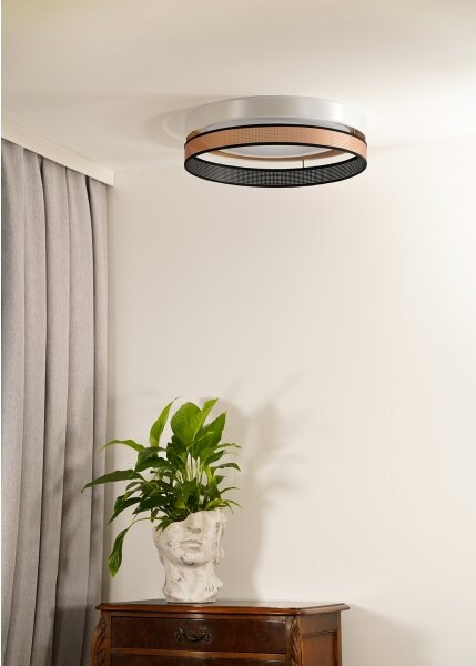 Duolla- Plafonieră LED ROLLER DUO SHINY LED/24W/230V d. 45 cm alb/cupru