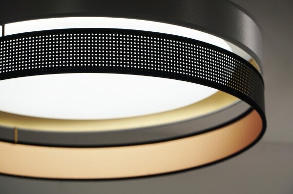 Duolla-Plafonieră LED ROLLER DUO SH. LED/24W/230V d. 45 cm argintiu/negru