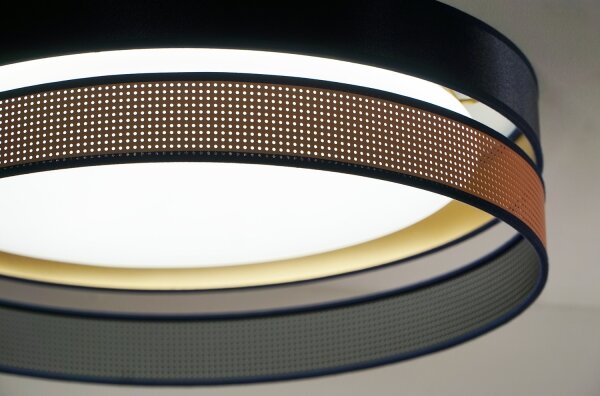 Duolla-Plafonieră LED ROLLER DUO SHINY LED/24W/230V d. 45 cm albastru/cupru