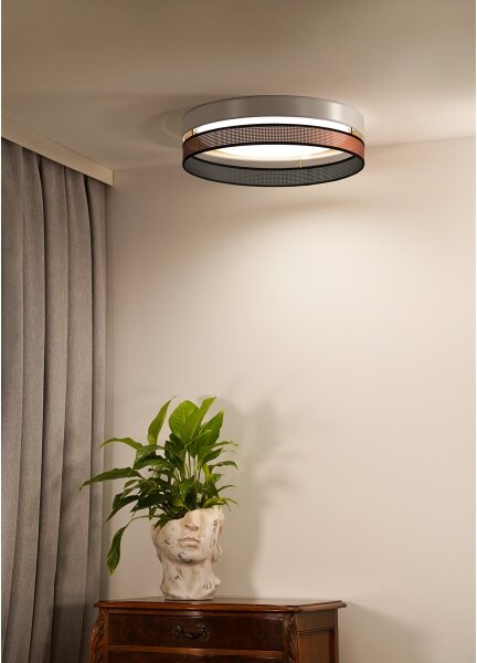 Duolla- Plafonieră LED ROLLER DUO SHINY LED/24W/230V d. 45 cm alb/cupru