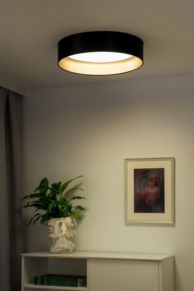 Plafonieră LED Duolla ROLLER LED/24W/230V d. 45 cm negru/auriu