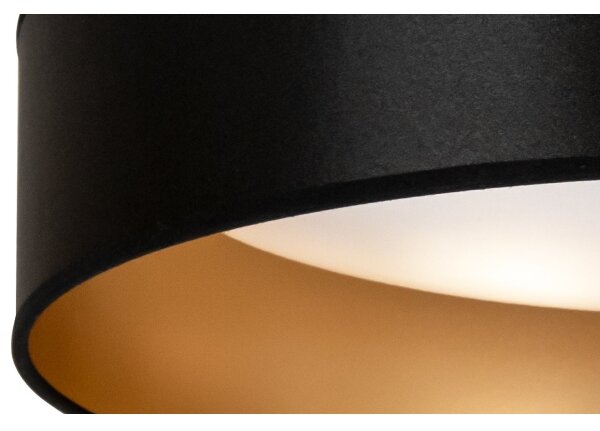 Plafonieră LED Duolla ROLLER LED/24W/230V d. 45 cm negru/auriu