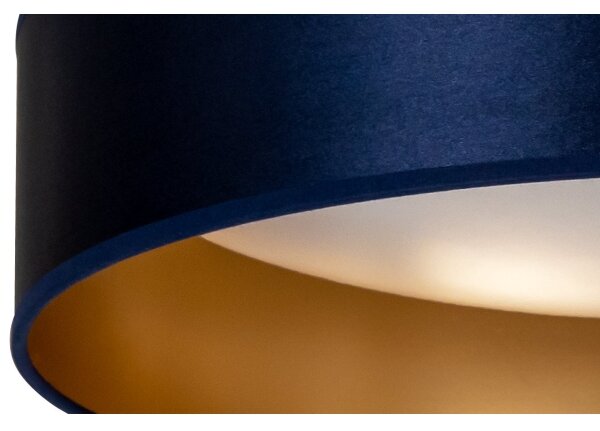 Plafonieră LED Duolla ROLLER LED/24W/230V d. 45 cm albastru/auriu