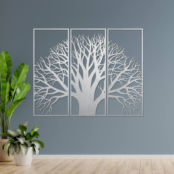 Arborele Vieții – Ramuri decorative de perete din lemn, din trei piese | SUBI