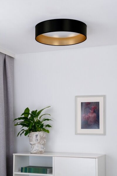 Plafonieră LED Duolla ROLLER LED/24W/230V d. 45 cm negru/auriu