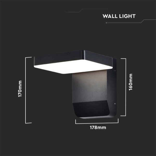 LED Aplica flexibilă exterior 17W 230V IP65 4000K negru