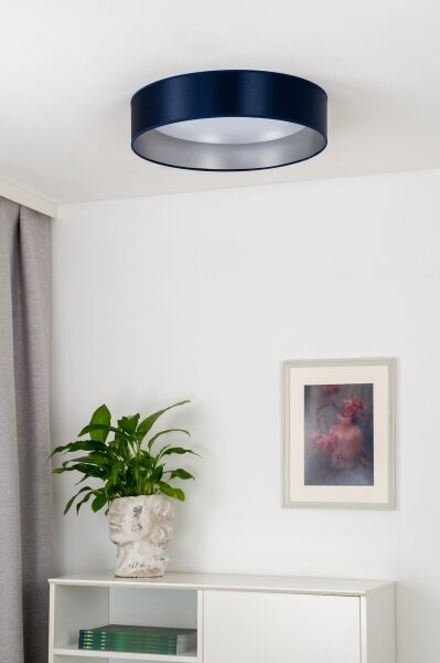 Plafonieră LED Duolla ROLLER LED/24W/230V d. 45 cm albastru/argintiu